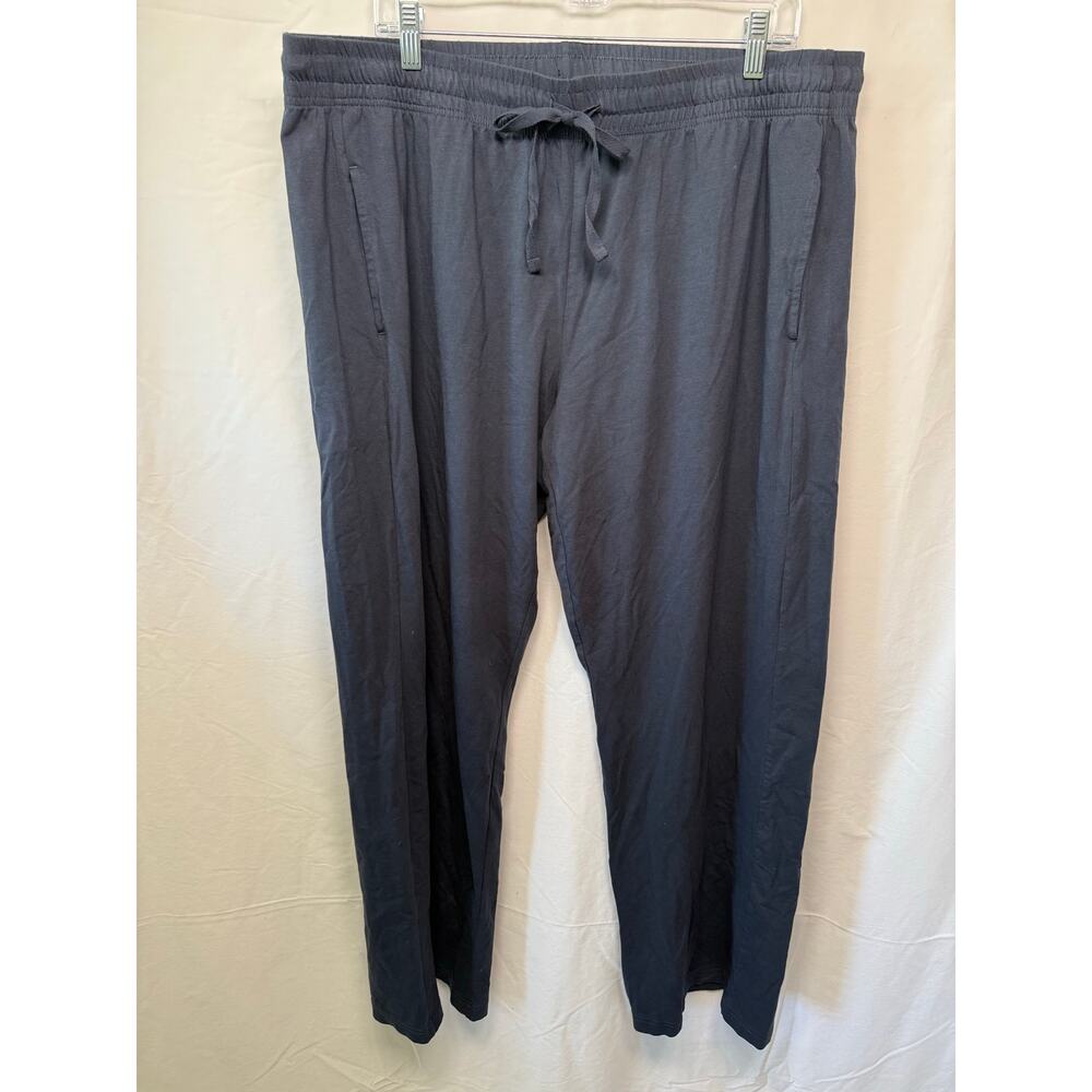 Pact Organic Cotton Luxe Essential Lounge Pant, Steel Blue, Size XL - Picture 2 of 5